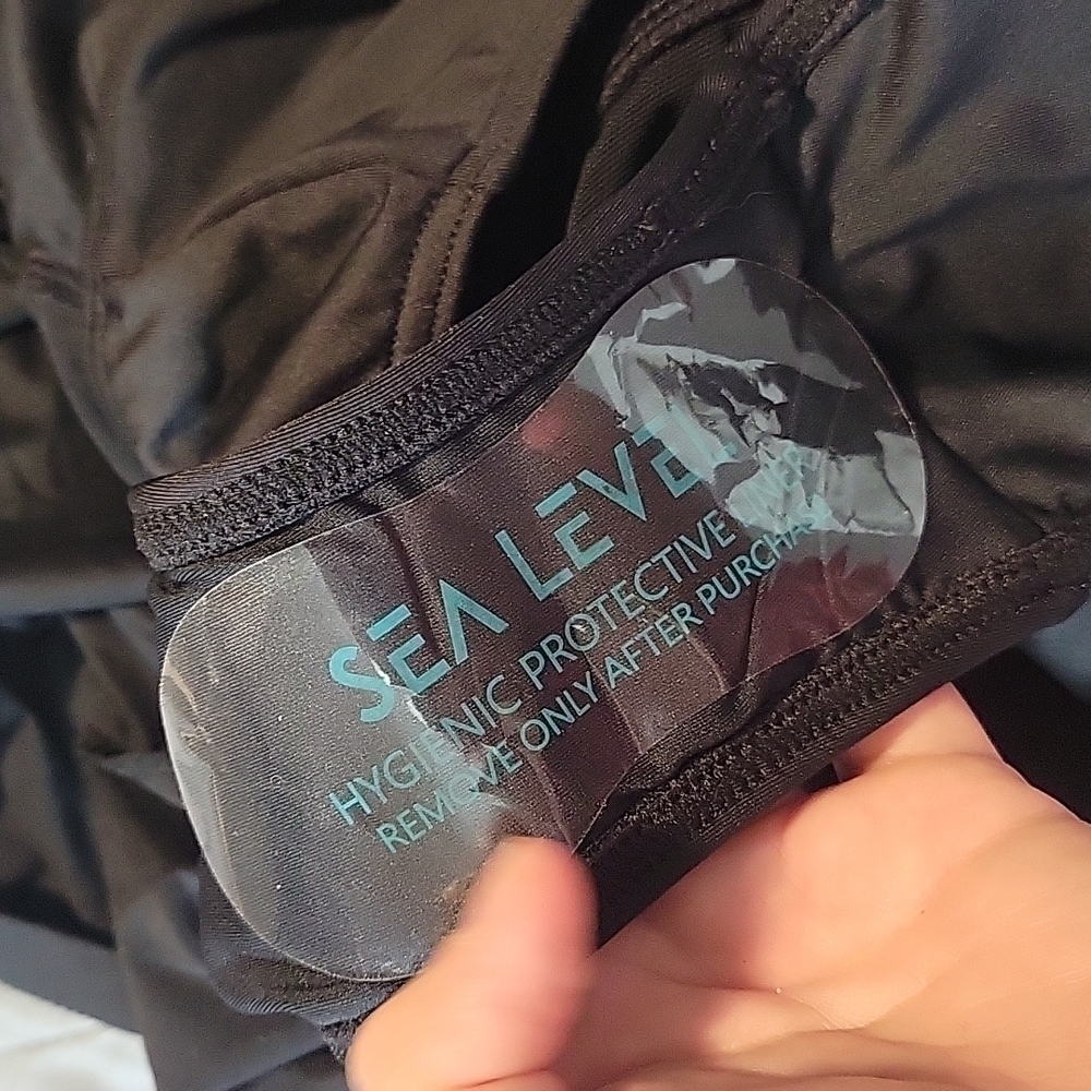 Sea Level-NWT- Skirted Bikini Bottoms Black US 8 - Picture 7 of 7